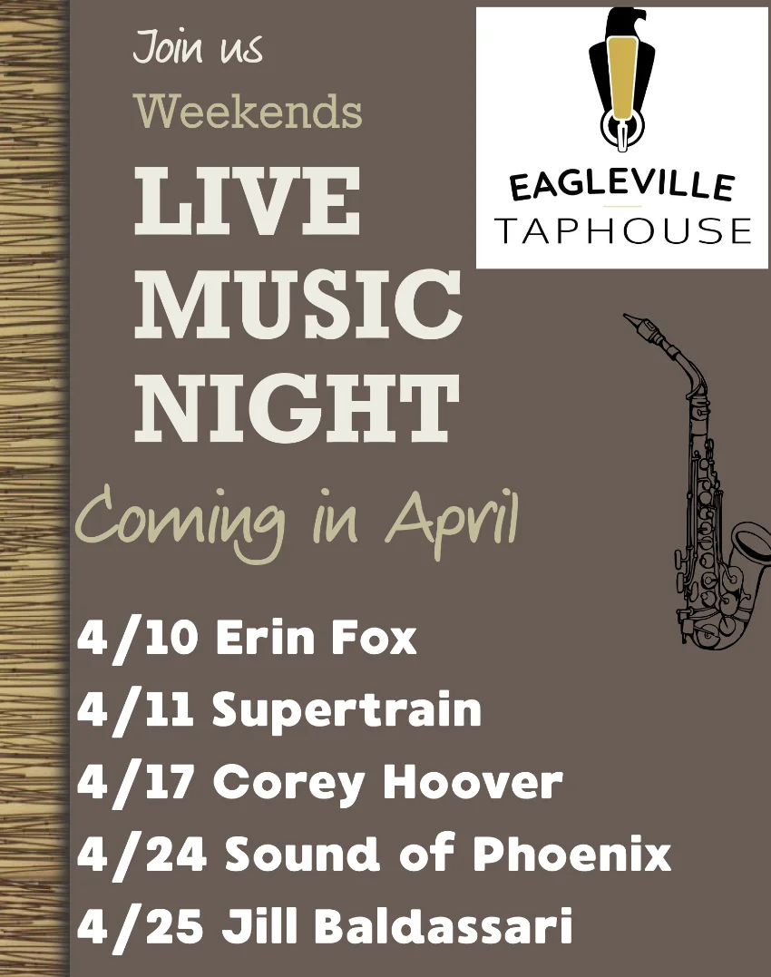 Enjoy live music at Eagleville Taphouse - see who's playing this month!